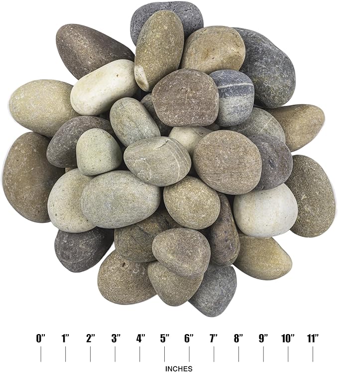 MSI Decorative Polished Multicolor Pebbles, 1 inch - 2.5 inch, 40 lb. Bag