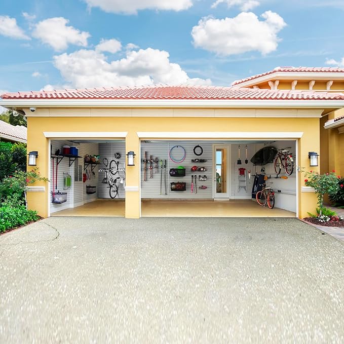 6 Pack Garage Hooks Heavy Duty, 4.9 inch Utility Steel Garage Hanger & Organizer for Organizing Garden Lawn Tools, Ladders, Garden Hose, Digging Shovel, Bikes, Ropes