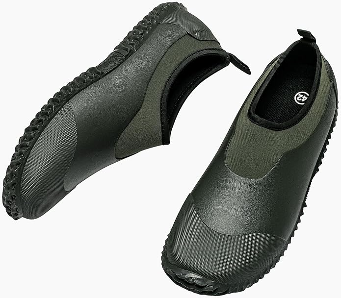 TENGTA Unisex Waterproof Garden Shoes Womens Rain Boots Mens Car Wash Footwear