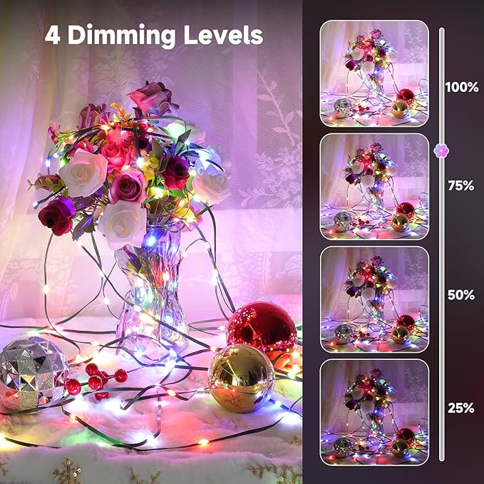 Mlambert 1500 LED Christmas Lights 492FT, Outdoor Waterproof Dimmable Fairy Lights with Remote, 8 Modes Indoor Lighting for Holiday Décor, Multicolor