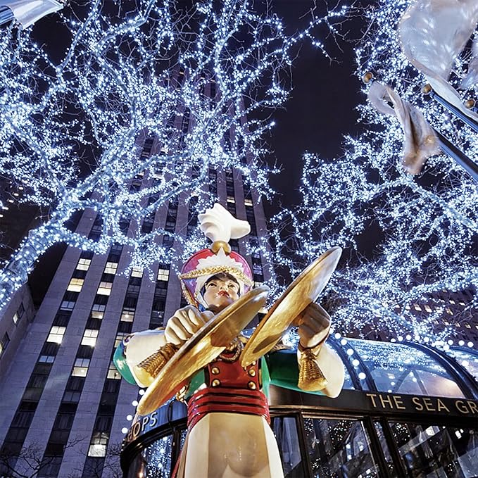 WATERGLIDE 1000 LED Christmas String Lights, 328 FT Green Wire LED Decorative Fairy Lights with Remote & 8 Modes, Waterproof for Outdoor Xmas Holiday Party Garden Wedding Home Decor, Cool White