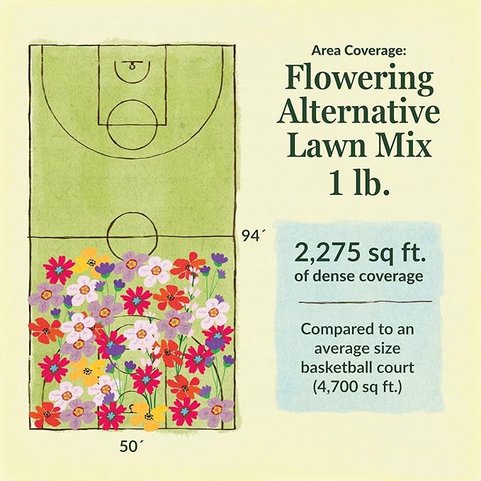 Ferry-Morse Flowering Grass Alternative Mix Bulk Wildflower Seeds, 1lb