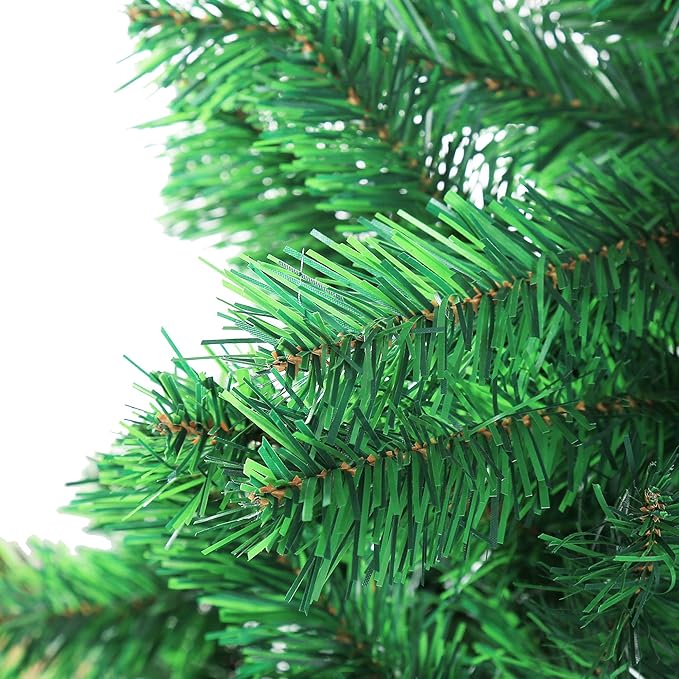 8ft Artificial PVC Christmas Tree with 1500 Tips & Metal Stand Gorgeous Faux-Pine Xmas Tree Seasonal Holiday Decoration for Home,Office and Party