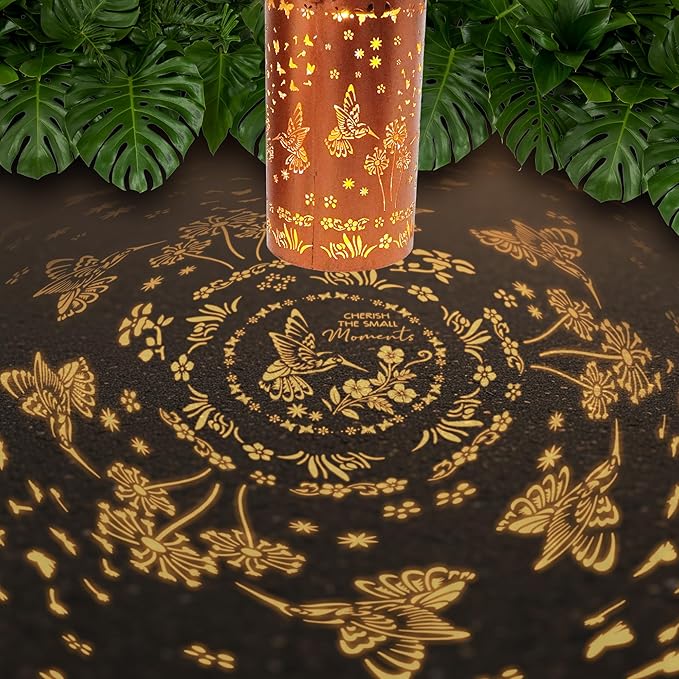 FLAGWIX Christmas Hummingbird Gifts for Women Men - Solar Lanterns Outdoor Waterproof - Garden Decor for Outside, Birthday Gifts for Mom Grandma, Decorative Lantern for Garden Yard Patio Balcony Porch