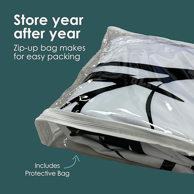 7' x 8' Peaceful O Holy Night Nativity Garage Door Banner - Designed to Move with Door | Sacred Christmas Single Garage Door Decoration