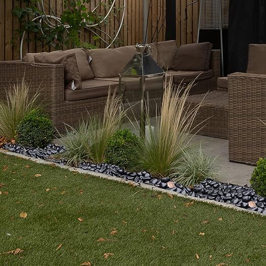 10Ib Black River Rocks for Landscaping-Polished Pebbles for Plants-Garden Decorative Stones-1-2" Large Plant Rocks,Ideal for Aquarium, Home Decor