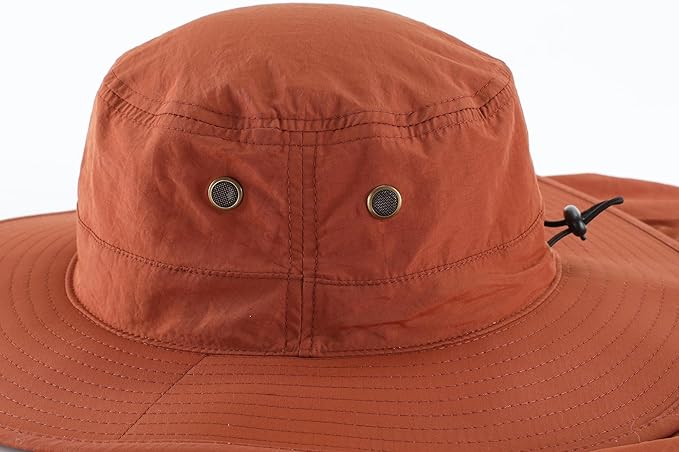 Home Prefer UPF50 Mens Sun Hat with Neck Flap Quick Dry UV Protection Cap Womens Wide Brim Fishing Hat Neck Flap Beach Garden