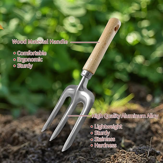 41-Piece Premium Gardening Tool Set, Stainless Steel Heavy Duty Gardening Tool Kit, with Non-Slip Rubber Grip, Storage Tote Bag, Outdoor Hand Tools, Ideal Gardening Gifts for All (Green)