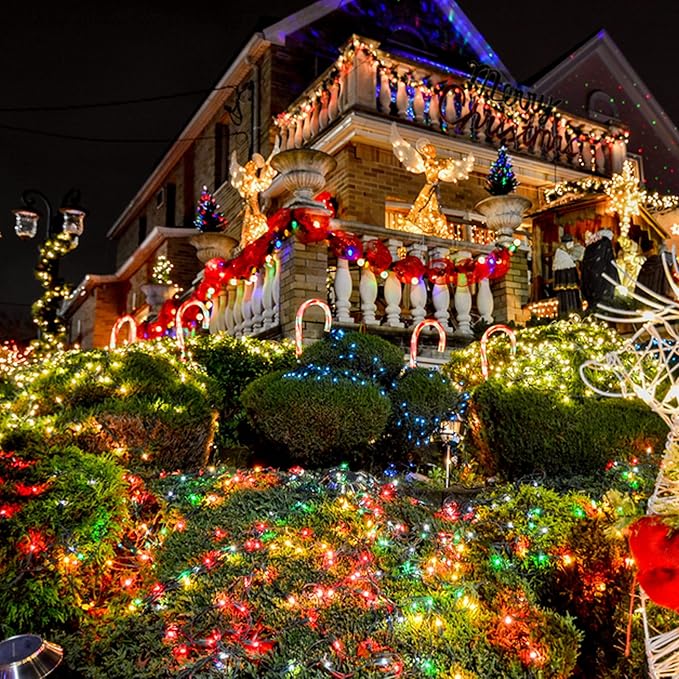 TW SHINE 1000 LED Christmas Lights, 328FT Christmas Tree Lights Outdoor Plug in with 8 Modes, Remote Waterproof Xmas String Lights Indoor Decorations for House Yard Decor, Multi-Colored