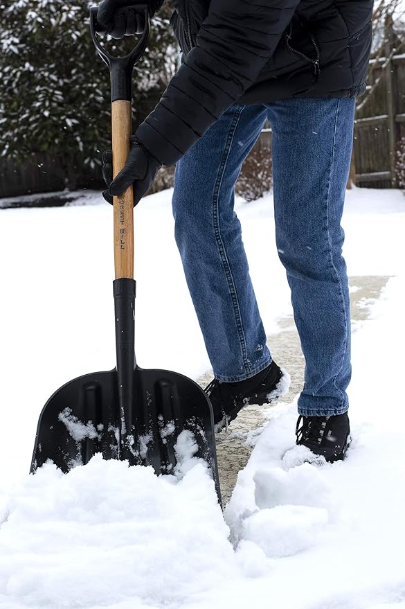 Forest Hill Manufacturing General Purpose Poly Gardener Scoop Shovel (Black Poly, 48-Inch)