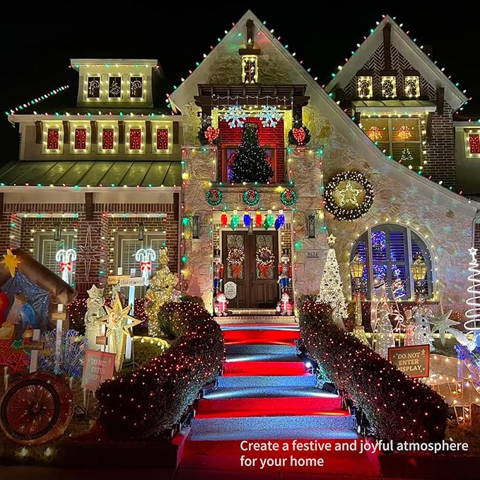 50 Pack C9 Led Replacement Christmas Light Bulb, Multicolor C9 Shatterproof Led Bulbs for Indoor Outdoor Decorative String Light, E17 Base