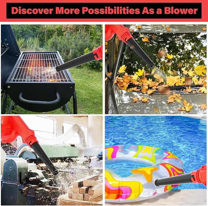 Electric Diatomaceous Earth Duster Compatible for 18V Battery(Battery Not Included), Garden Dust Applicator with 1L Capacity and 7.5" Nozzle, Versatile Leaf Blower & Powder Sprayer