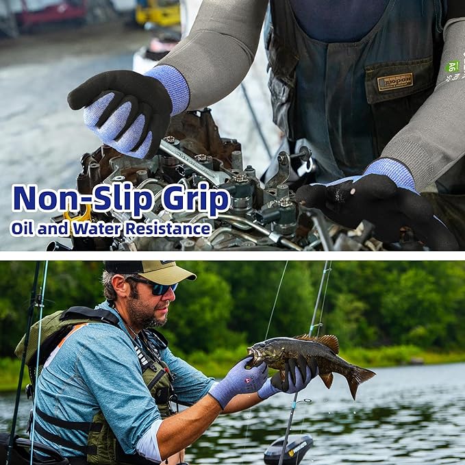 Schwer A4 AIR-SKIN Cut Resistant Work Gloves AR3900 with Extreme Lightweight & Thin, Grip Gloves for Fishing, Refined Work, Mechanic, Gardening, Touch-Screen, Non-PFAS, 3D-Comfort Fit, 1 Pair, L