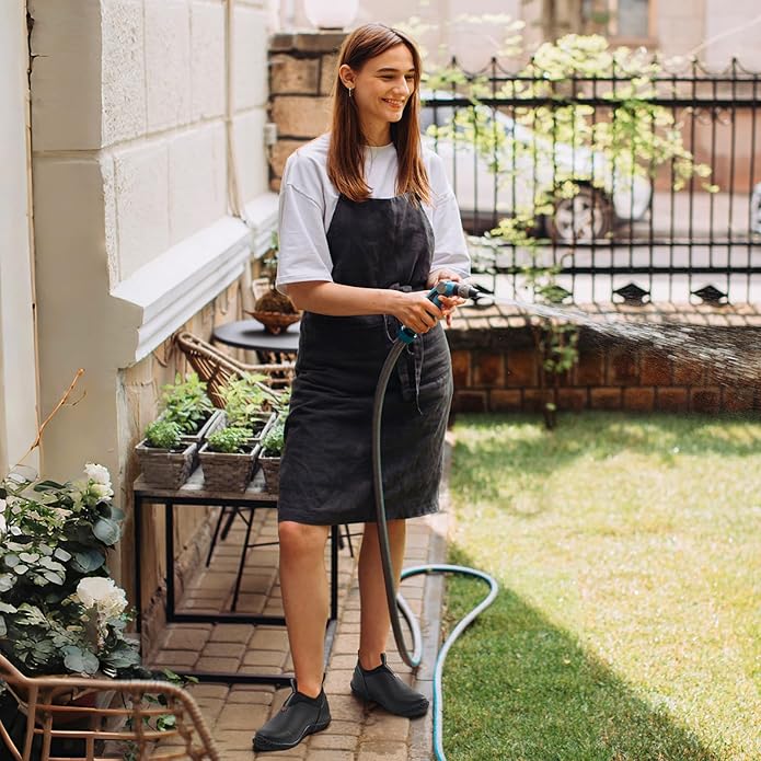 HISEA Waterproof Garden Shoes for Women Neoprene Slip-On Rubber Rain Footwear Short Ankle Booties