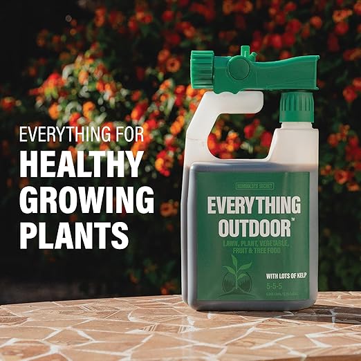 Humboldts Secret Everything Outdoor Plant Food - 5-5-5 Liquid Fertilizer with Kelp - All Purpose Plant, Vegetable, Fruit Tree and Lawn Fertilizer (32 Ounce)