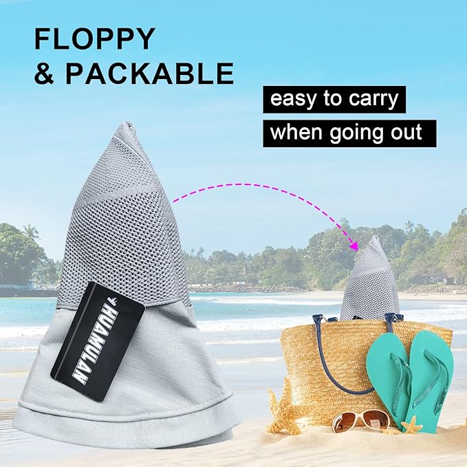 Women Wide Brim Sun Hats Metal Wired Edge Summer UV Protection Beach Fishing Hat for Hiking Garden Travel Chin Strap