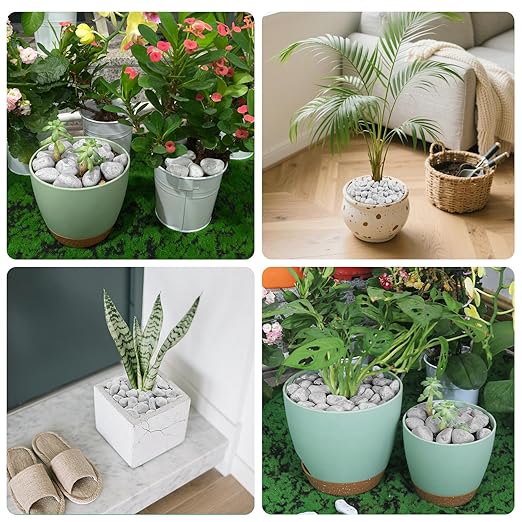 45LB Natural Grey Gravel, 0.8"-1.8" River Rocks,Decorative Pebbles for Indoor Outdoor Planters, Terrarium Rocks in Bulk,Aquarium Gravel for Pathways Backyard Walkways Landscaping Fish Tank