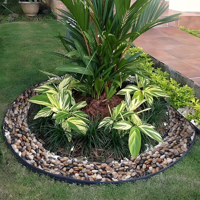 Calofulston 30LB River Rocks for Plants, Decorative Polished Stones for Garden Landscaping, Planters, Indoor and Outdoor Decor, Mixed Color, 1-1 3/4 Inch