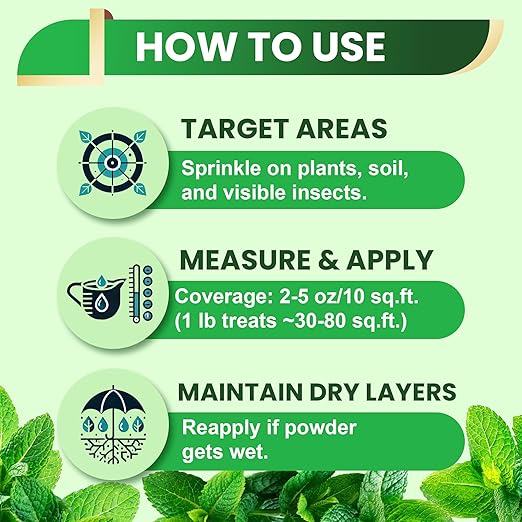 Diatomaceous Earth - 1 lb Natural Peppermint Powder, Safe for Home & Garden