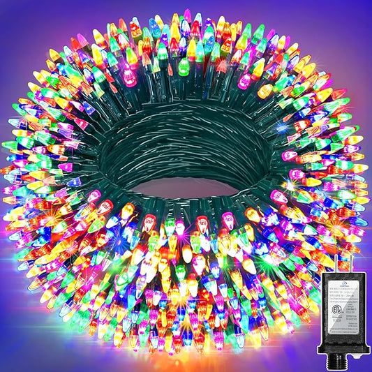 470FT 1500LED Christmas Lights, 12 Modes Multicolor Outdoor String Lights with Timer & Dimmable, Waterproof Green Wire Christmas String Lights for Indoor Tree Xmas Patio Fence Wedding Party Decor