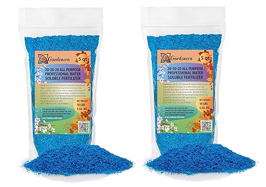𝐁𝐄𝐒𝐓𝐒𝐄𝐋𝐋𝐄𝐑 20-20-20 Water-Soluble Fertilizer – Powder for Liquid Plant Food for Indoor & Outdoor Plants, Orchids, Vegetables, Lawns, Flowers – 20 20 20 Fertilizer - 10 Quarts