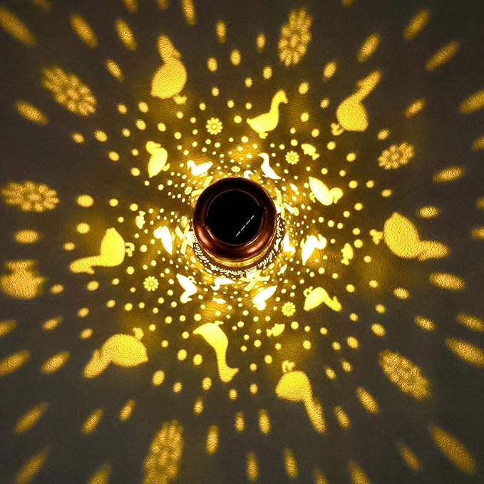 Duck Solar Lanterns Outdoor Waterproof Hanging Solar Lights Duck Garden Decor Gifts for Women Men Metal Lantern Decoration Outside for Yard, Patio, Backyard, Porch, Pathway, Lawn