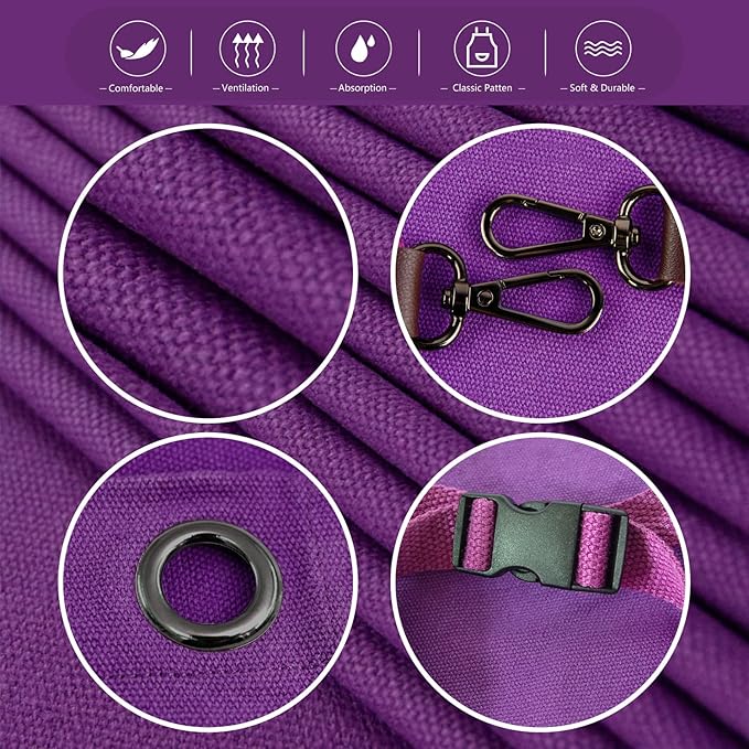 5 Pack Kitchen Apron, Work Apron, Canvas, Multiple Pockets, Gardening, Painting, BBQ, Artist, Carpenter, Sizes M to XXL, Purple