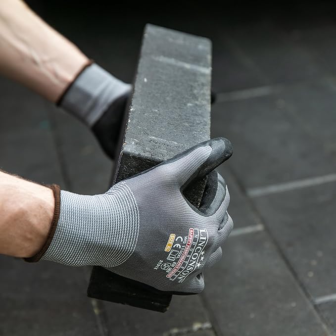 linconson 12 Pack Safety Performance Series Construction Mechanics Work Gloves