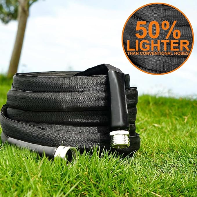 Garden Hose, Lightweight, Ultra Flexible, Durable, Kink-Free Garden Hose, RV, Marine and Camper Hose (100 FT)