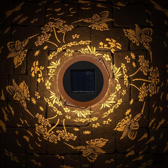 FLAGWIX Christmas Hummingbird Gifts for Women Men - Solar Lanterns Outdoor Waterproof - Garden Decor for Outside, Birthday Gifts for Mom Grandma, Decorative Lantern for Garden Yard Patio Balcony Porch