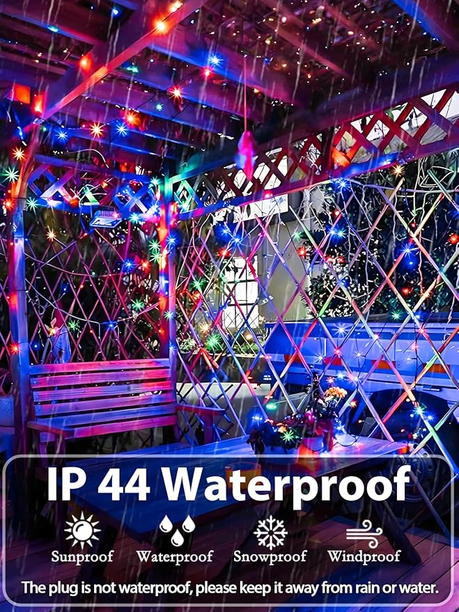 Upgraded 264FT 800 LED Christmas Lights Outdoor Indoor, Xmas Green Wire Plug In String Lights with Memory & Timer & 8 Modes, Waterproof Fairy Light for Tree Party Garden Christmas Decor (Multicolor)