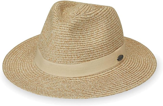 Wallaroo Hat Company Women’s Caroline Fedora Sun Hat – UV Sun Protection, Packable, Adjustable, Travel-Friendly, Medium Size