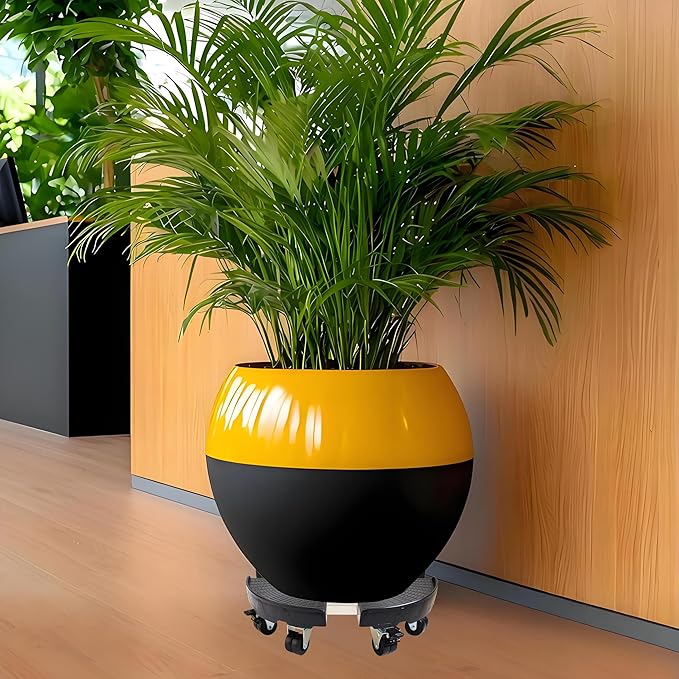 CASIMR Plant Stand with Wheels, Heavy Duty Plant Caddy with 8 Twin Casters, 2 Pack Adjustable 15-20 Inch Indoor Outdoor Large Rolling Plant Stand Planter Cart Dolly for Flowerpot, 600lbs Capacity