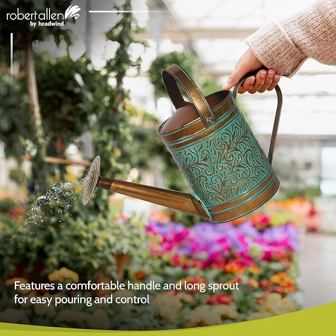Robert Allen Home & Garden Robert Allen MPT01186, Vintage Copper Morgan Metal Watering Can, 1 Gallon