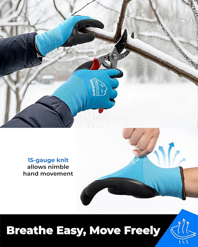 toolant Winter Work Gloves for Men & Women, Freezer Gloves with Super Durable & Grip, Insulated Liner for Cold Weather