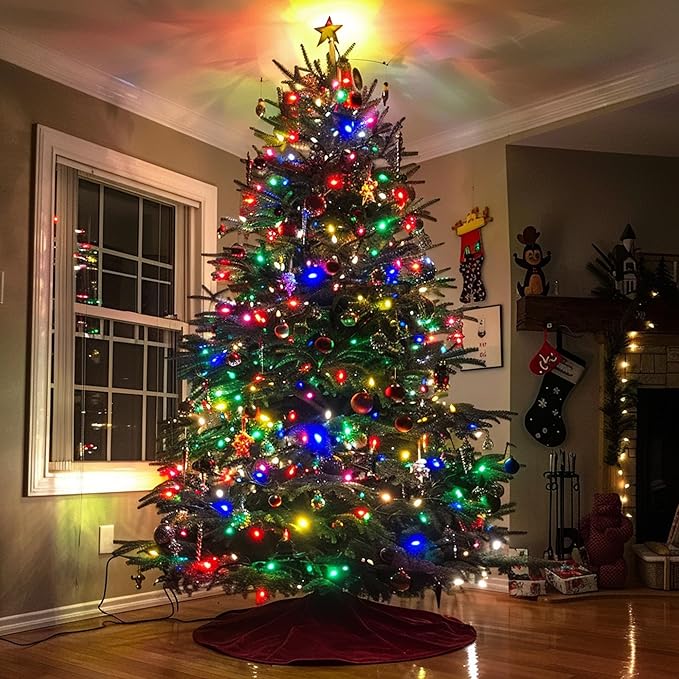 TW SHINE C6 Christmas String Lights, 200 LED 66 FT Christmas Lights Outdoor with 8 Modes Timer, Waterproof Connectable for Indoor Yard Xmas Tree House Christmas Decorations (Multi-Colored)