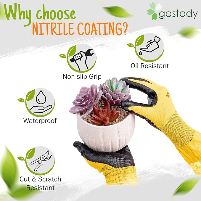 Long Sleeve Gardening Gloves Women and Men - Long Cuff Garden Gloves, Multipurpose Heavy Duty Outdoor and Indoor