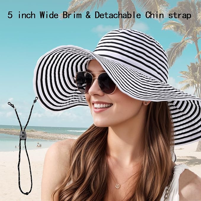 Sun Hat for Men Women UPF 50+ Fishing Hats Waterproof Wide Brim Boonie Bucket Hat for Safari Beach Hiking Garden