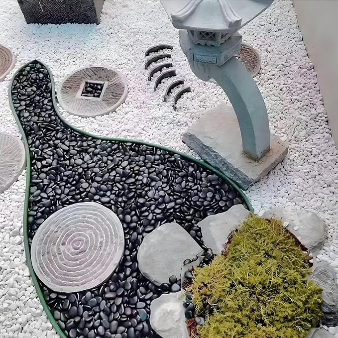 Calofulston 30LB Black Rock, Small River Stones Pebbles for Plants, Vases, Landscaping, Highly Polished Decorative Rocks, 1-1 3/4 Inch