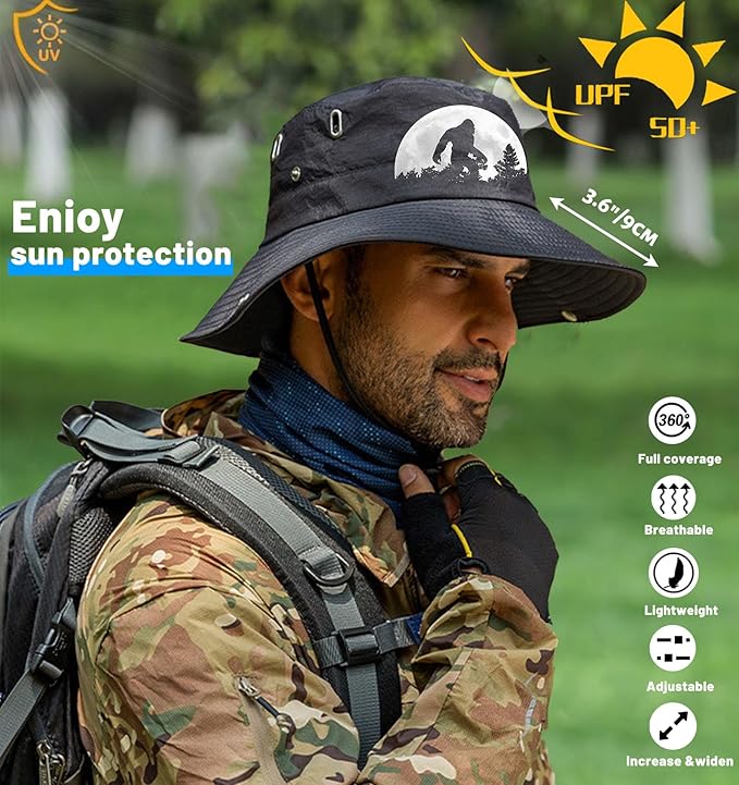 Bucket Hats for Men Sun Hats Bucket Fishing Hat for Men Wide Brim Cowboy Hiking Hat for Mens