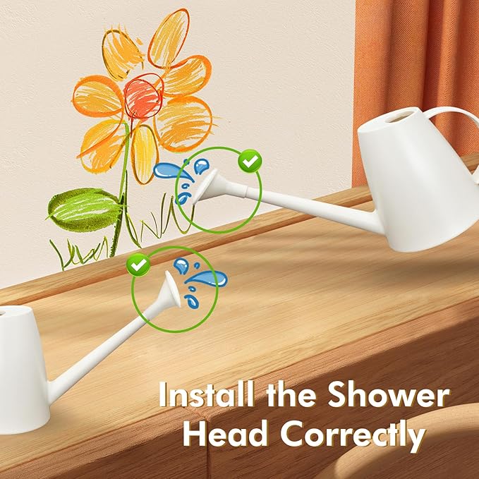 Watering Can for Indoor Outdoor Plants, Modern Small Watering Cans with Removable Nozzle, Long Spout Watering Can for Indoor Bonsai Plants Garden Flowers 1/2 Gallon 1.8L 60OZ (White)