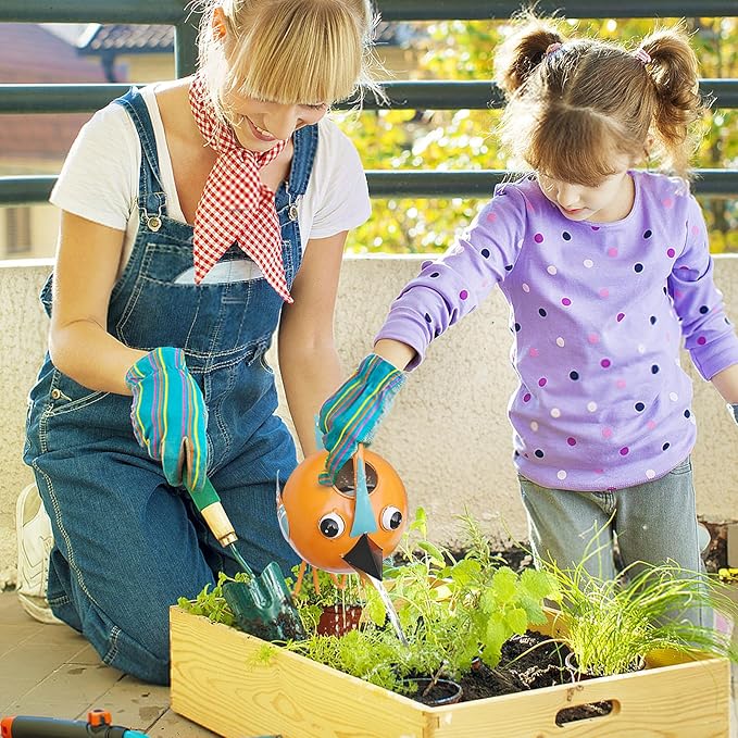 Metal Cute Bird Watering Can,Watering Can Indoor/Outdoor Plants, Decorative & Functional 1.8 L/0.5 Gallon Water Pot for House Flowers Plant, Home,Farmhouse Garden Decor