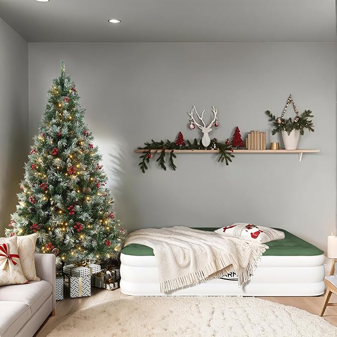 Pre-Lit Artificial Christmas Tree with Lights 9ft - Arbol De Navidad Con Luces, Holiday Party Decorations Indoor with 2270 Branch and 900 Warm LED, Easy Assembly, Metal Reinforced Base