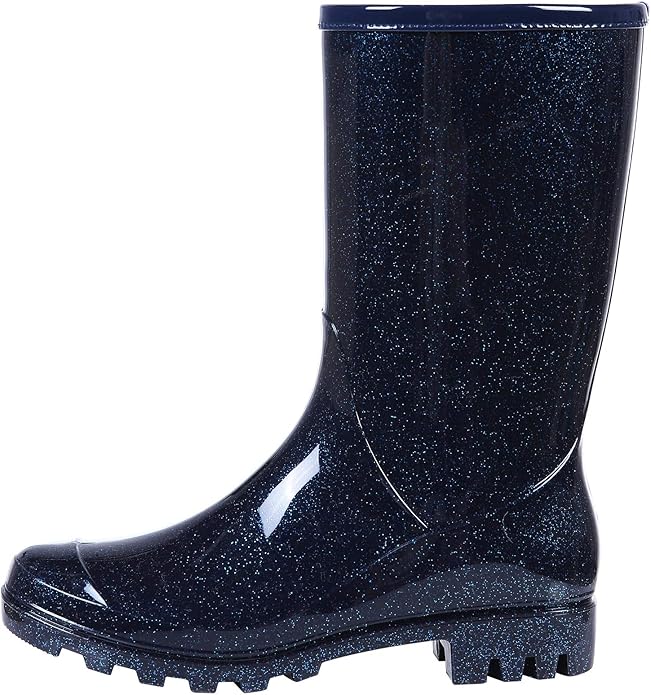 Evshine Women's Mid Calf Rain Boots Waterproof Garden Shoes