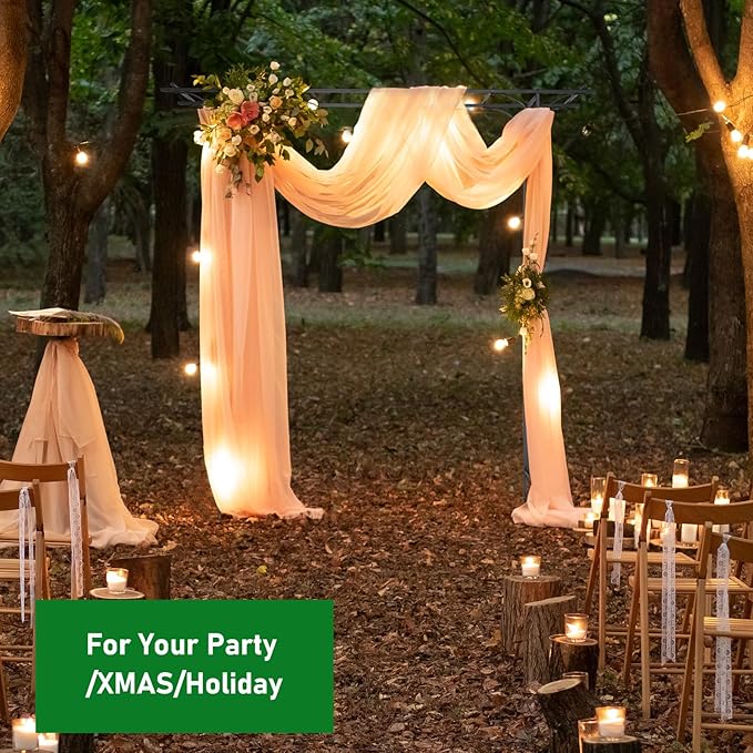 VINGLI Garden Arbor, Arch for Wedding Ceremony Party, Christmas Garden Decor Steel Garden Trellis for Plant Climbing, Pergola for Garden, Backyard, Lawn (Flat Top)