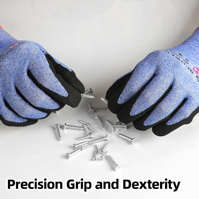 Schwer AIR-SKIN Cut Resistant Gloves AR3900 with Extreme Lightweight & Thin, ANSI A4 Wire Metal Gloves for Refined Work, Touch-screen, Fiberglass-free, 3D-Comfort Fit, Breathable, Non-PFAS, 6 Pair, XL