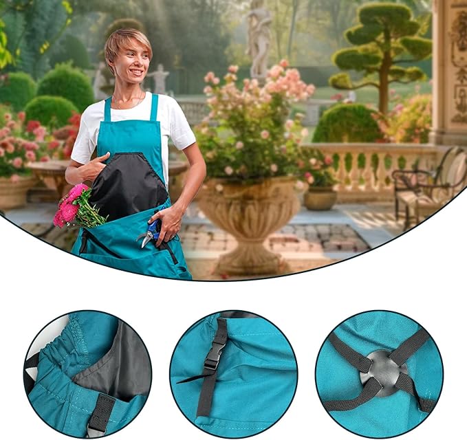 Harvest Apron,Garden Aprons,Garden Mandil for Women with Pockets,Harvesting Apron for Picking Fruits, Crops