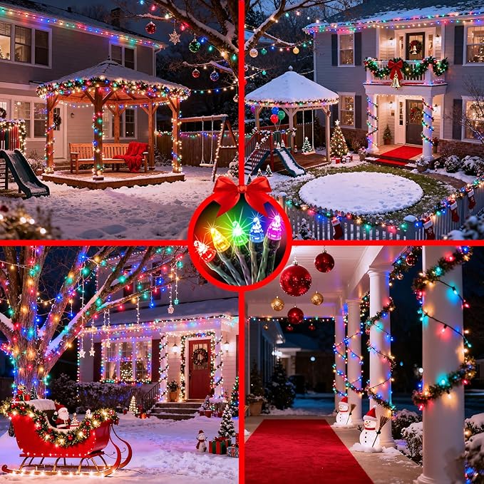 1500 LED 470FT Christmas String Lights Outdoor, 12 Modes and Timer Memory Dimmable, Plug in Waterproof Dark Green Wire Twinkle Light for for Xmas Yard Tree Wedding Party Halloween Decor (Multicolor)