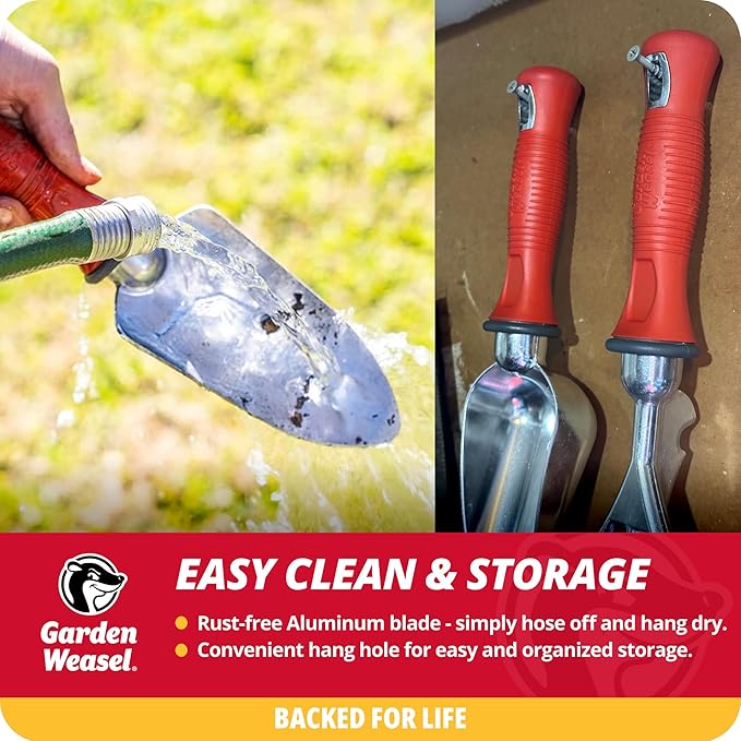Garden Weasel Garden Trowel | Plant, Dig and Cultivate | Planting and Gardening Hand Digging Tool, Heavy Duty Trowel, Mini Gardening Shovel | 91365