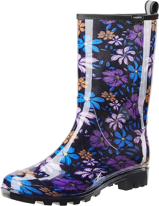 HISEA Women's Rain Boots Waterproof Mid Calf Garden Boots for Women